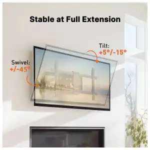 Soporte de Pared MountFTV Full Motion para TV de 37 a 90 Pulgadas, 132 lb y VESA 600x400 miniatura 5